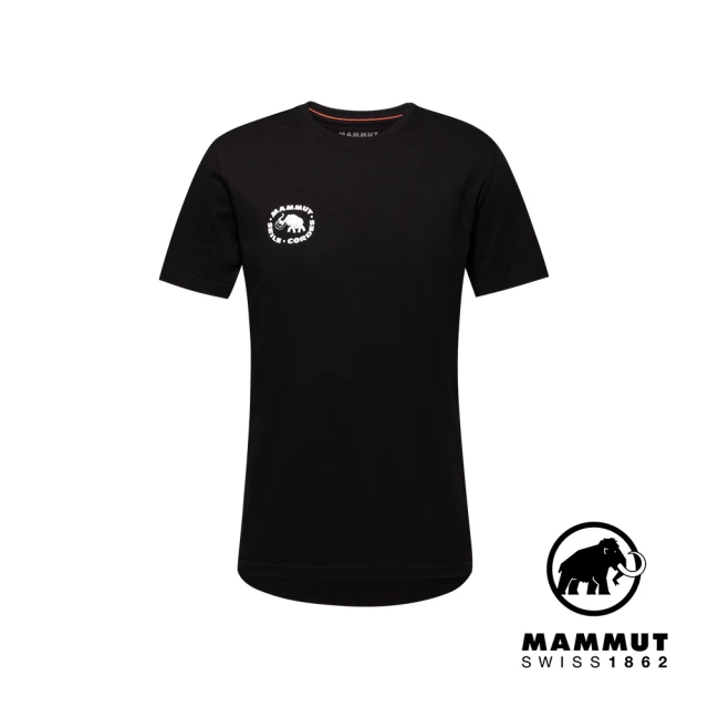 Mammut 長毛象【Mammut 長毛象】Seile T-Shirt Cordes 有機棉機能復古Logo短袖T 男款 黑色 #1017-00975