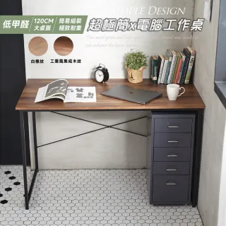 【Ashley House】MIT優選120cm大桌面設計款工作桌/電腦桌書桌(2色可選)