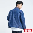 【EDWIN】E-FUNCTION牛仔外套-男款(原藍磨-無帽款)