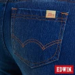 【EDWIN】JERSEYS 迦績EJ7棉錐形長褲-女款(酵洗藍)