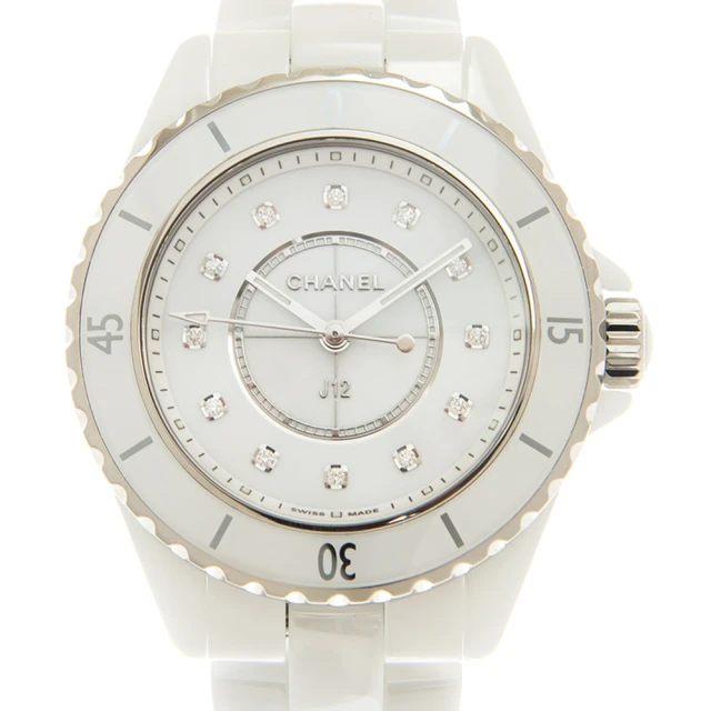 CHANEL 香奈兒【CHANEL 香奈兒】J12鑽石時標石英陶瓷鏈帶款x33mm(H5703)