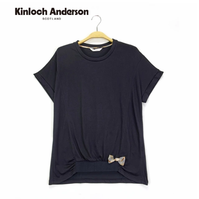 【Kinloch Anderson】金安德森女裝 連袖剪接下羅紋上衣(藏青)