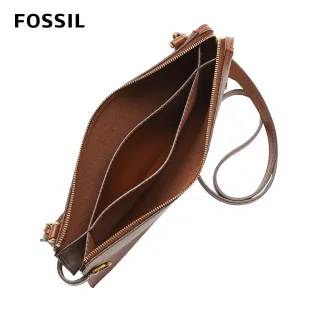 【FOSSIL】Kier 仙人掌純素皮革斜背包-咖啡色 ZB1697200