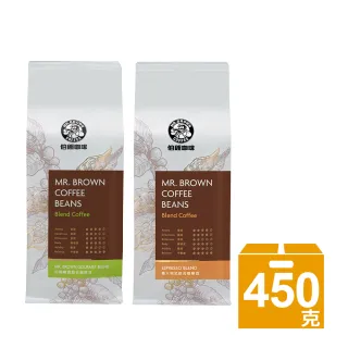 【伯朗咖啡】伯朗精選咖啡豆+義大利式咖啡豆(共2袋)