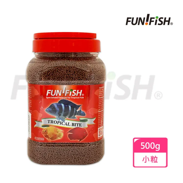 Fun Fish 養魚趣 觀賞性熱帶魚揚色飼料小粒500g 適合金魚及一般熱帶魚類食用 Momo購物網