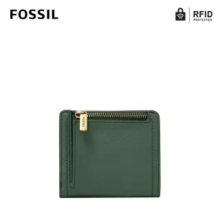【FOSSIL】Logan 真皮RFID防盜短夾-冷杉綠色 SL7829297
