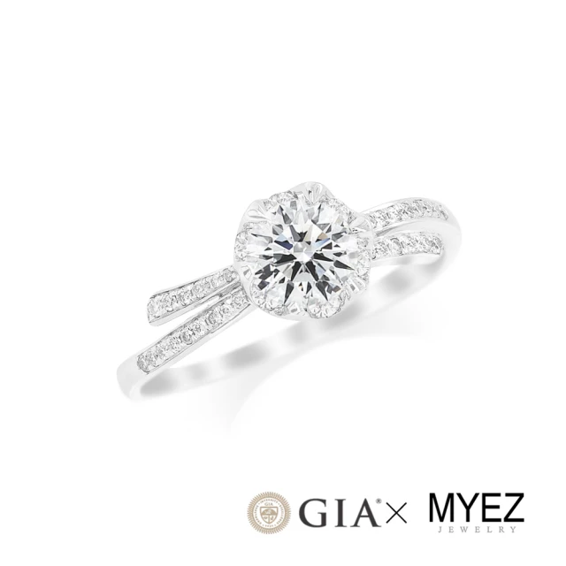 【MYEZ】GIA 50分F color八心八箭天然真鑽18K金鑽戒女戒婚戒 花語