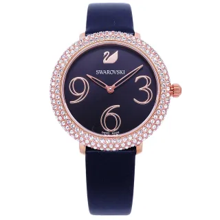 【SWAROVSKI 施華洛世奇】施華洛世奇SWAROVSKI 水晶的貴氣時尚優質秀麗腕錶-黑金-5484058