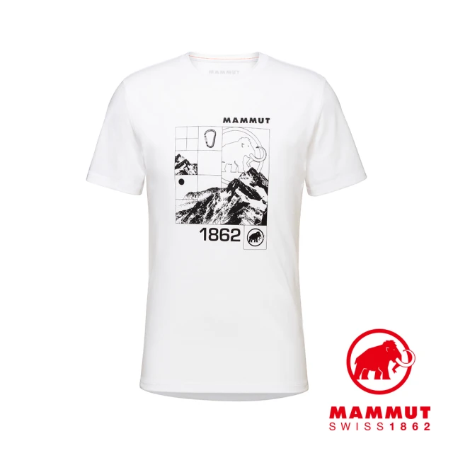 【Mammut 長毛象】Mammut Core T-Shirt Men Tiles 輕便機能短袖T 男款 白色 #1017-04060(網路獨家限定)