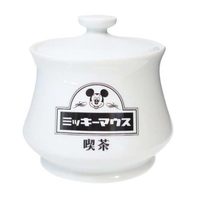 【小禮堂】迪士尼 米奇 陶瓷糖罐 340ml 《昭和喫茶館》(平輸品)