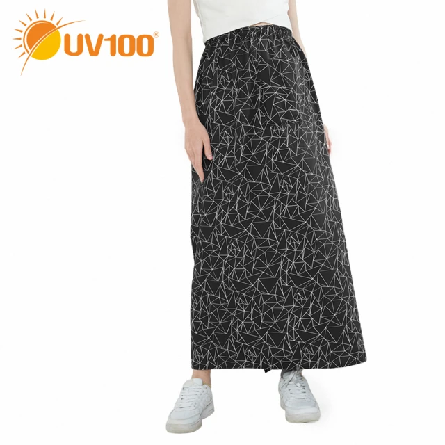 UV100【UV100】抗UV-冰絲印花多功能一片裙-女CG22084(涼感、防曬、多功能、一片裙)