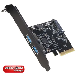 【伽利略】PCI-E 4X USB3.1 Gen2 2埠擴充卡(PTU312A)