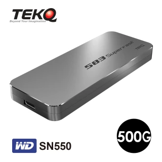 【TEKQ】583SuperFast WD SN550 500G Type-C PCIe M.2 NVMe SSD 外接式固態硬碟(讀：1000M/寫：1000M)