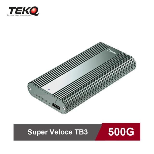 【TEKQ 璿驥國際】TB3 SuperVeloce 500G Thunderbolt 3 SSD 外接硬碟-夜幕綠(WD SN550)