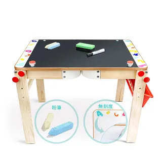 【Top Bright】二合一畫板書桌+木質磁鐵注音符號(輕鬆DIY組裝免工具)