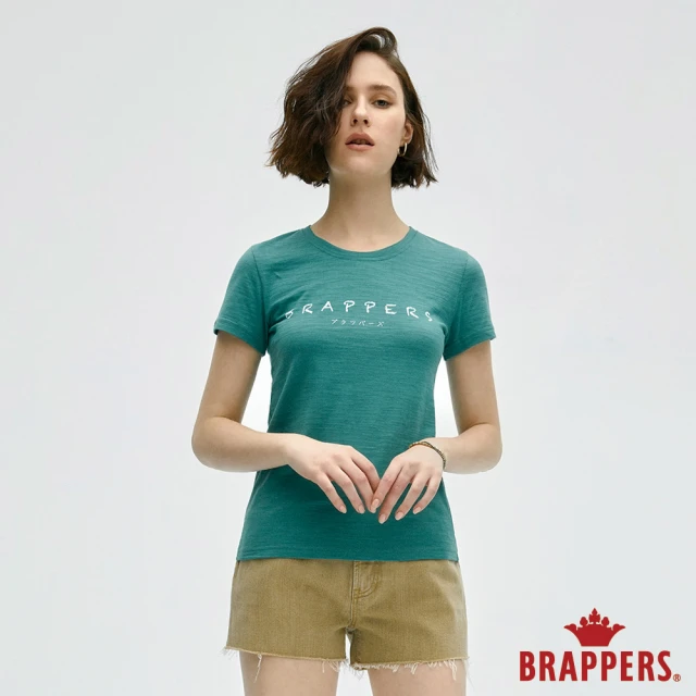 BRAPPERS【BRAPPERS】女款 手寫logo印花基本T(綠)