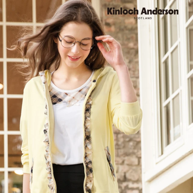 Kinloch Anderson【Kinloch Anderson】金安德森女裝 剪接格布蕾絲上衣(白)