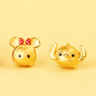 【Disney 迪士尼】TSUM TSUM造型黃金手鍊-史迪奇款-0.40錢±0.10(金寶珍銀樓)