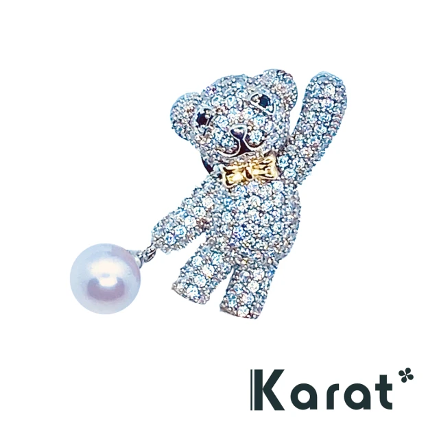 【KARAT】天然珍珠胸針/墜兩用(寶貝熊款)