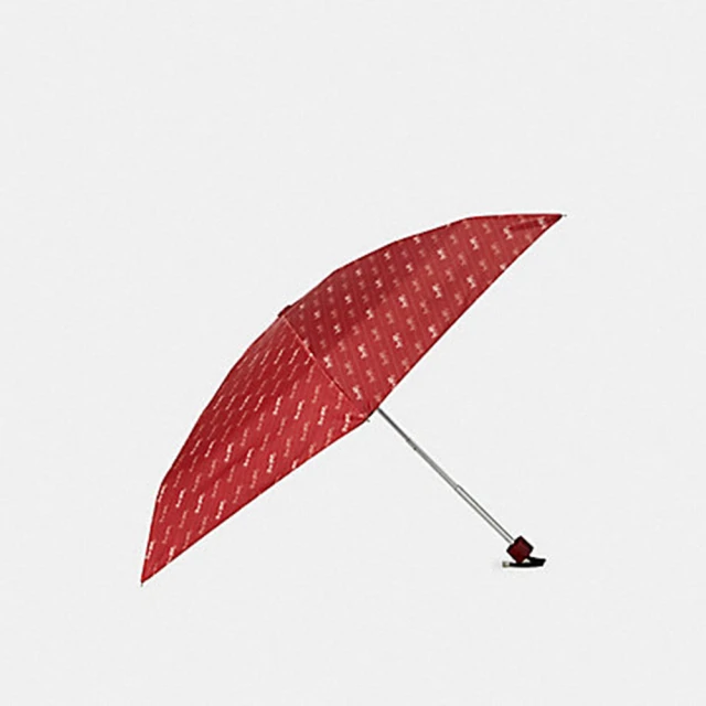 【COACH】滿版馬車LOGO輕量雨陽傘(C7109紅)