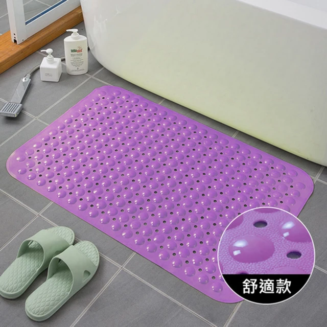 【PS Mall】浴室防滑墊 pvc吸盤地墊 按摩止滑墊 腳踏墊 40x100cm 3入(J850)