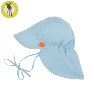 【Lassig】嬰幼兒抗UV防曬遮頸帽-淡藍(18個月-36個月)