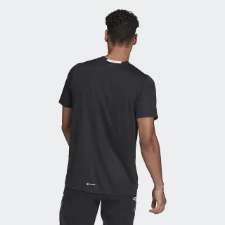 【adidas 愛迪達】運動上衣 男上衣 T恤 黑 D4M TEE(HF7214)