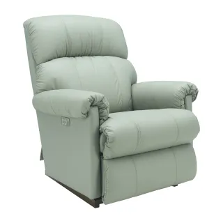 【HOLA】La-Z-Boy 單人全牛皮沙發/電動式休閒椅1PT559-灰色