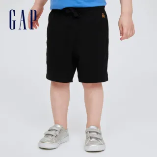 【GAP】男幼童 布萊納系列 純棉休閒短褲(837977-黑色)