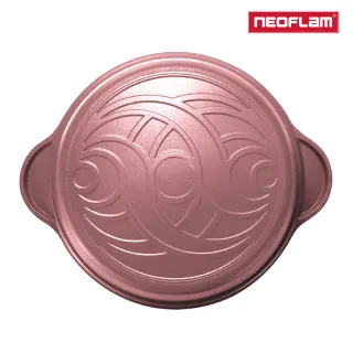 【NEOFLAM】陶瓷鑄造28公分鴛鴦鍋含玻璃蓋-四色任選(IH、電磁爐適用/不挑爐具)