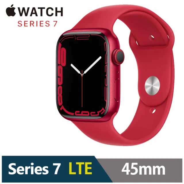 【Apple 蘋果】Apple Watch S7 LTE 45mm★海威特行充組(鋁金屬錶殼搭配運動型錶帶)