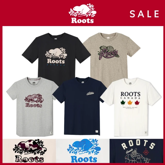 Roots【Roots】男女款 精選Roots logo短袖上衣(多款可選)