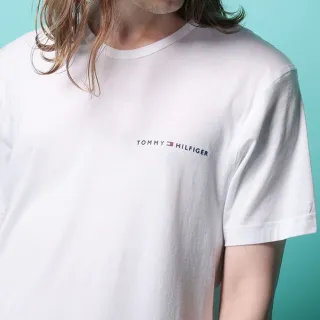 【Tommy Hilfiger】TOMMY 經典印刷文字吸濕排汗運動短袖T恤-白色(平輸品)