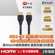 【PX大通-】HD2-2X 8K HDMI線2公尺 60Hz 2.1版高畫質公對公影音傳輸線 防疫 電競(真8K@60超高解析)