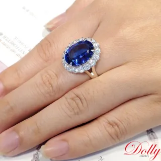 【DOLLY】18K金 天然丹泉石7克拉鑽石戒指(買就送30分鑽石項鍊)