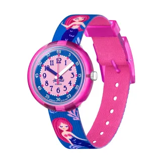 【Flik Flak】兒童手錶 美人魚 SEARENI 兒童錶 編織錶帶(31.85mm)