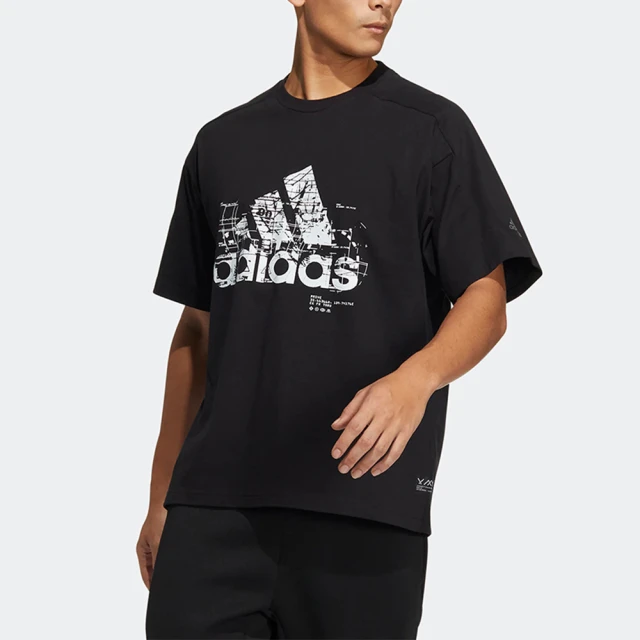 adidas 愛迪達【adidas 愛迪達】上衣 男款 短袖上衣 運動 慢跑 亞規 M PRSVE BOS TEE 黑 HD0066