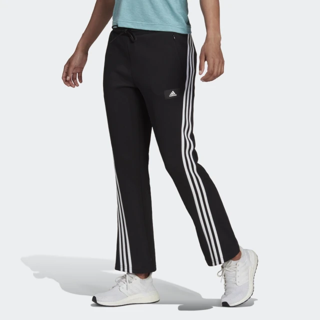 adidas 愛迪達【adidas 愛迪達】長褲 女款 運動長褲 喇叭褲 亞規 W FI 3S Flare P 黑 H57296