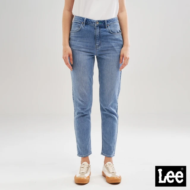 Lee 女裝 牛仔褲 / 418 涼感 中腰合身窄管 中深藍