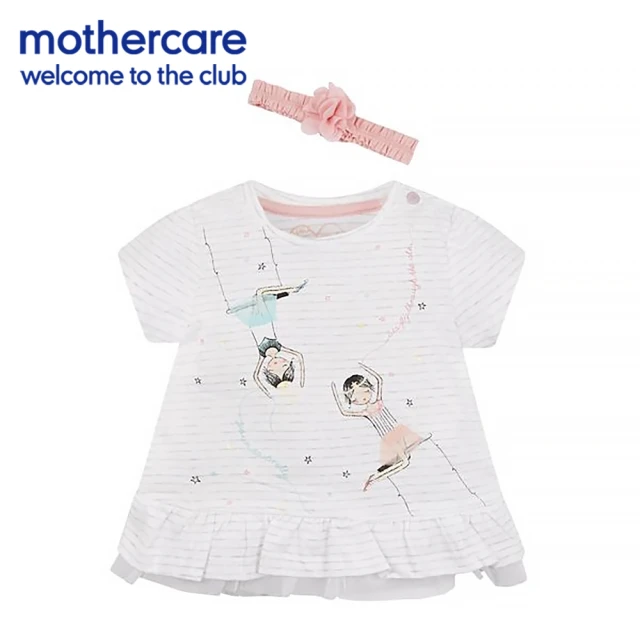 【mothercare】優雅風造型上衣+頭帶(12-24個月)