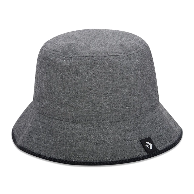 CONVERSE【CONVERSE】漁夫帽 Novelty Bucket Hat 男女款 黑灰 棉麻 透氣 帽子(10023249A01)