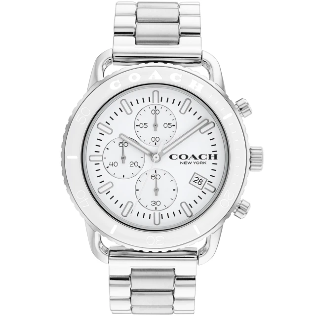 【COACH】陶瓷錶圈計時手錶 男錶-44mm(CO14602594)