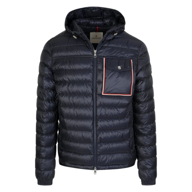 MONCLER【MONCLER】男款 Lihou系列 深藍色輕量連帽羽絨外套(3號USA-L、5號USA-XXL)