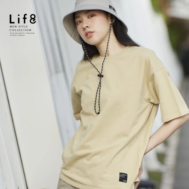 Life8【Life8】Casual MIT 高磅數 基本寬版短袖上衣-卡其色(10612)