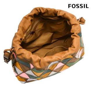 【FOSSIL】Gigi 真皮束口雲朵包-棕色多彩 ZB1673195