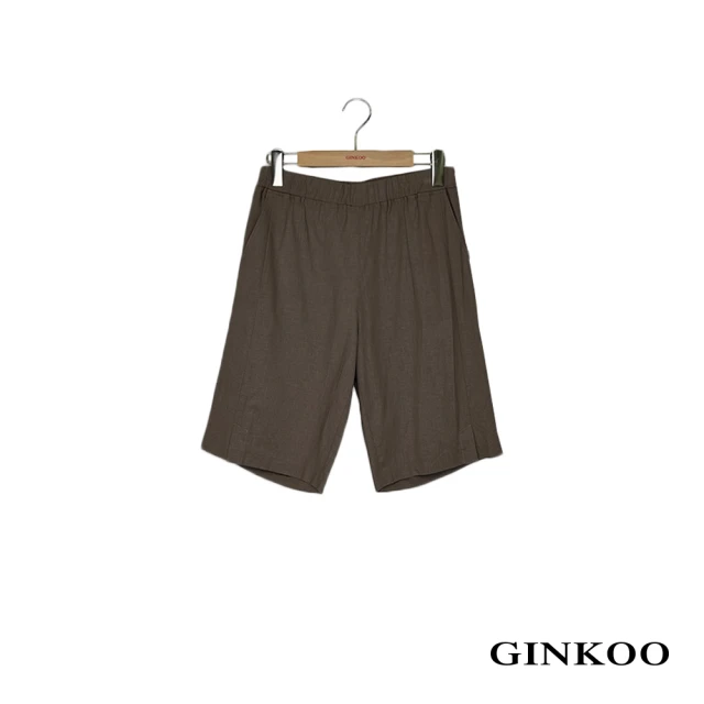 GINKOO 俊克【GINKOO 俊克】質感麻短褲