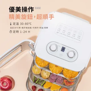 【美國 AROMA】廚房美機款 四層溫控乾果機 AFD-310A(附30種食材彩色食譜)