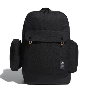 【adidas 愛迪達】後背包 Side Pocket 2 in 1 Backpack 黑 雙肩 肩背帶 收納袋 愛迪達(HE2682)