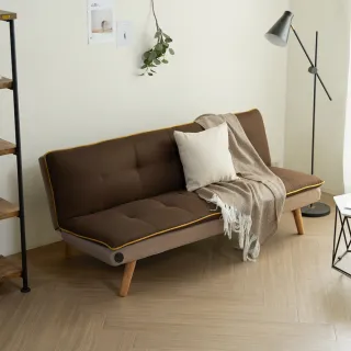 【H&D 東稻家居】CHRIS克里斯拚色風機能沙發床-3色(沙發床 布沙發 USB充電設計)