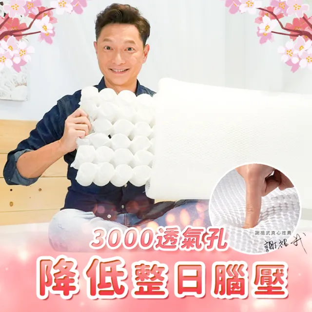 【寶媽咪】新一代日本超透氣彈性獨立筒水洗枕(2顆超值組)